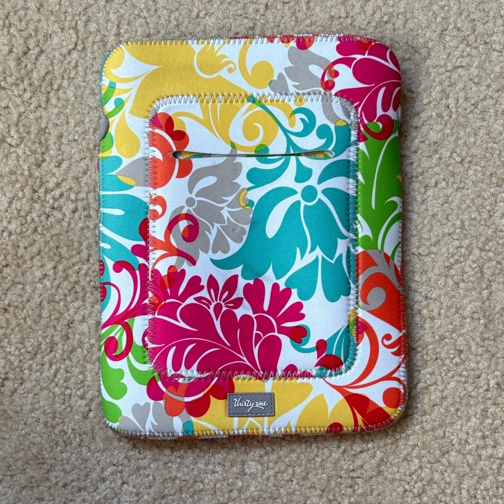 Thirty-one Colorful Floral Tablet Sleeve